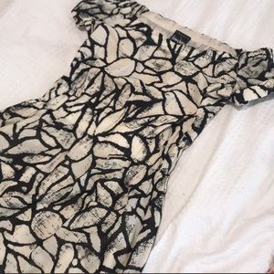 Black and cream Theory dress